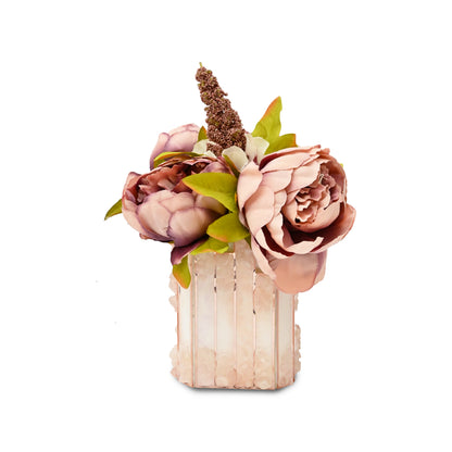 High-Low Stones Pink: Small Vase