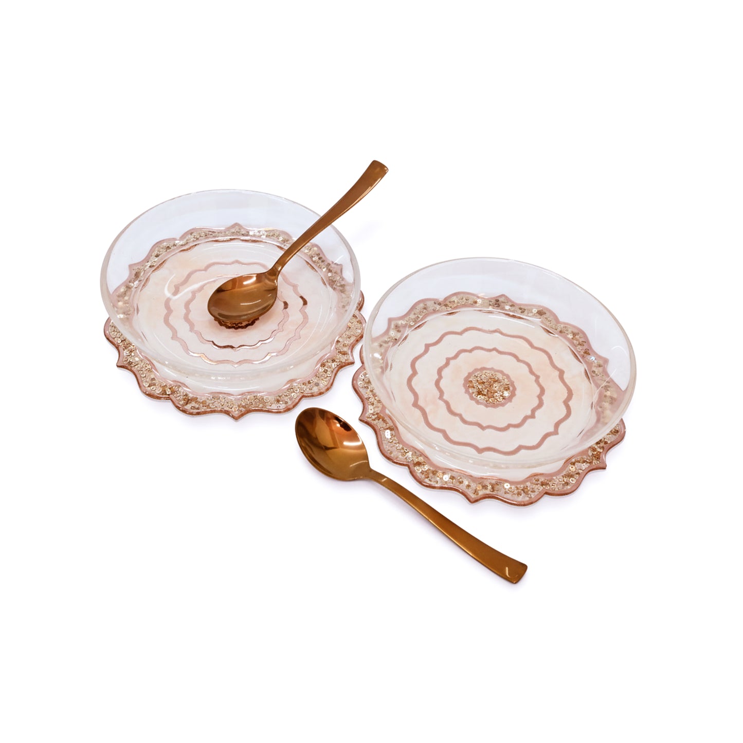 Rose Gold Rose: Bowl (Set of 2)