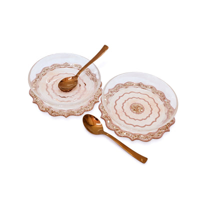 Rose Gold Rose: Bowl (Set of 2)