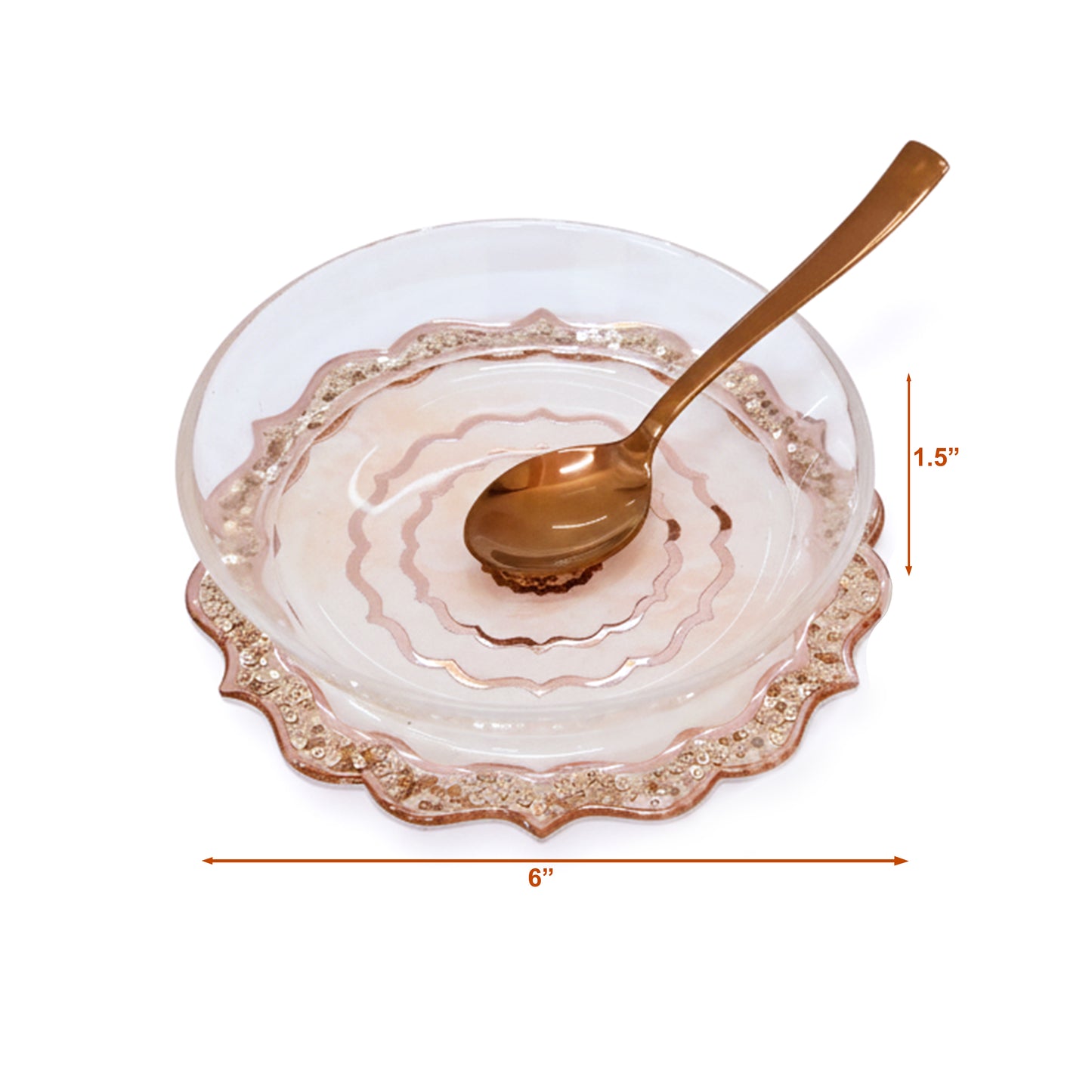 Rose Gold Rose: Bowl (Set of 2)
