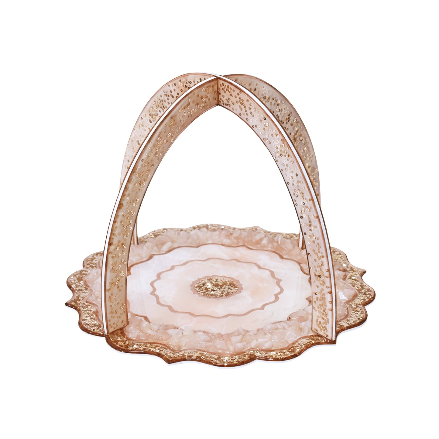 Rose Gold Rose Stones: Criss-Cross Platter