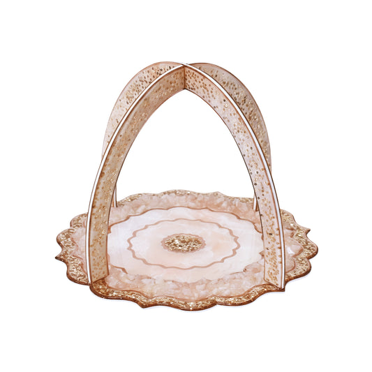 Rose Gold Rose Stones: Criss-Cross Platter