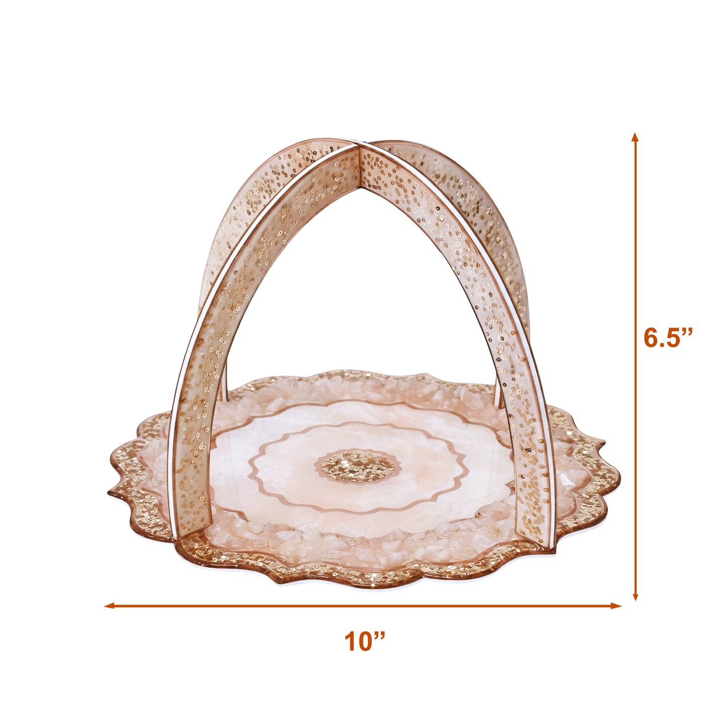 Rose Gold Rose Stones: Criss-Cross Platter