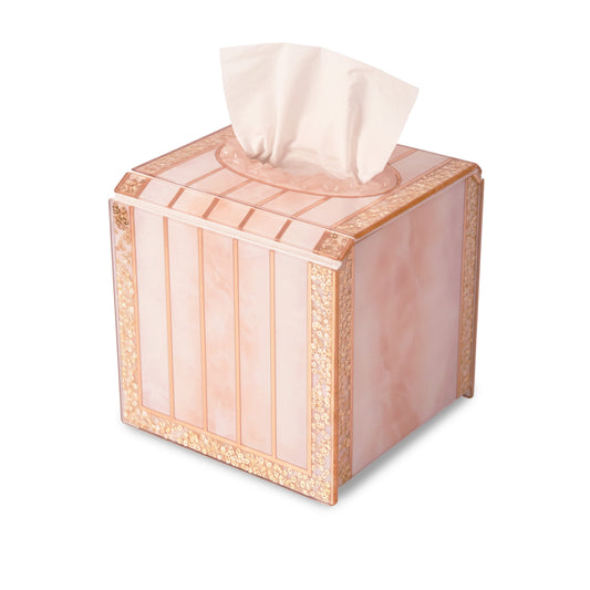 Rose Gold Rose Stones: Square Tissue Box