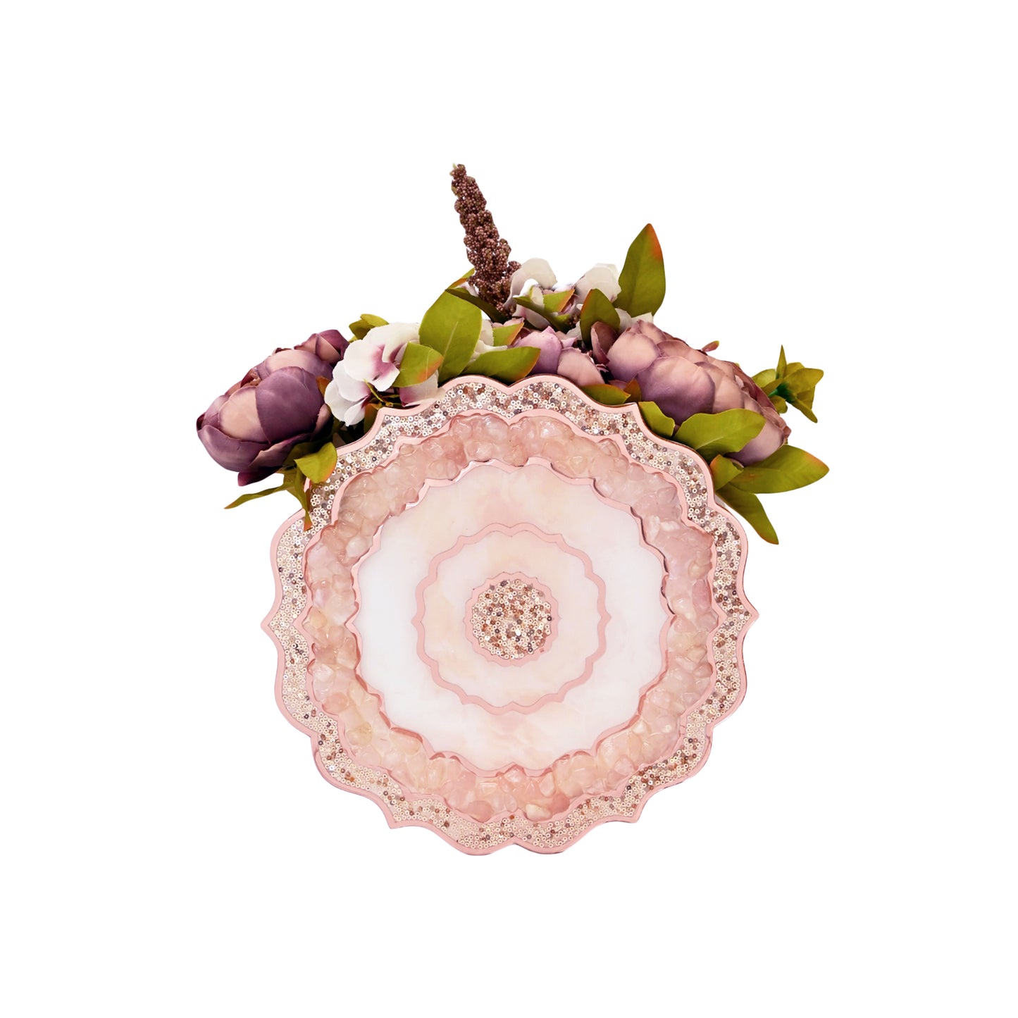 Rose Gold Rose Stones: Vase