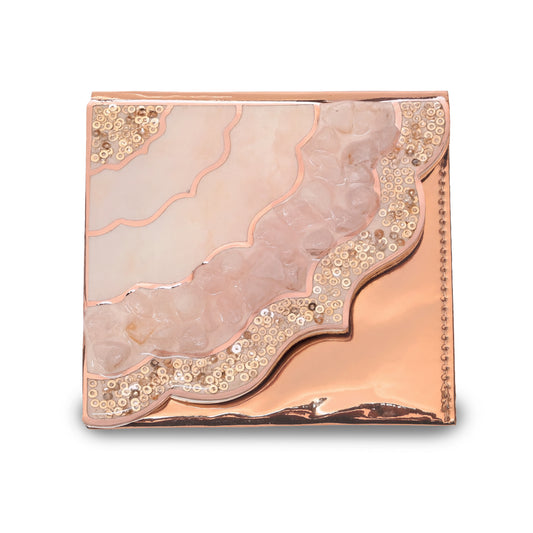 Rose Gold Rose Stones: Small Clutch