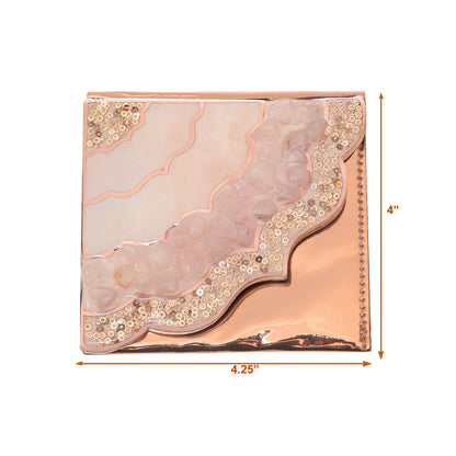 Rose Gold Rose Stones: Small Clutch