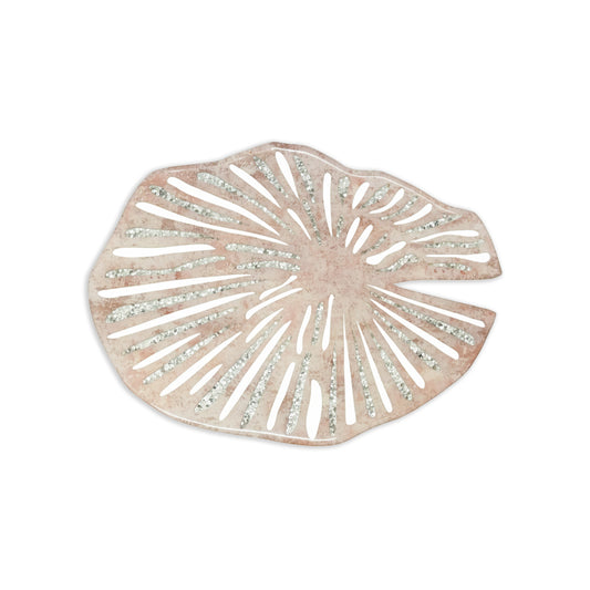 Lotus & Rosette Peach: Oval Placemat