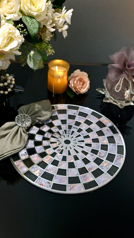 Blue Web: Round Placemat