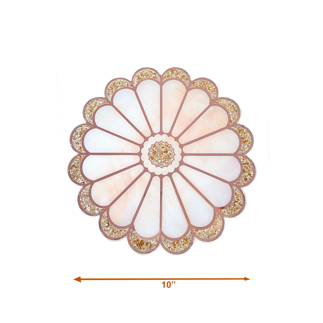 Daisy Rose Gold: Round Placemat