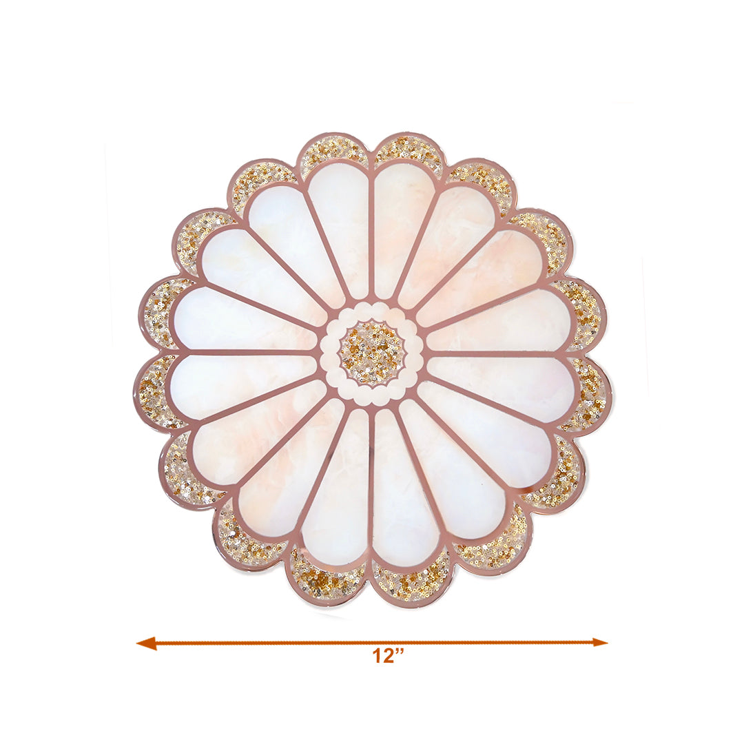 Daisy Rose Gold: Round Placemat