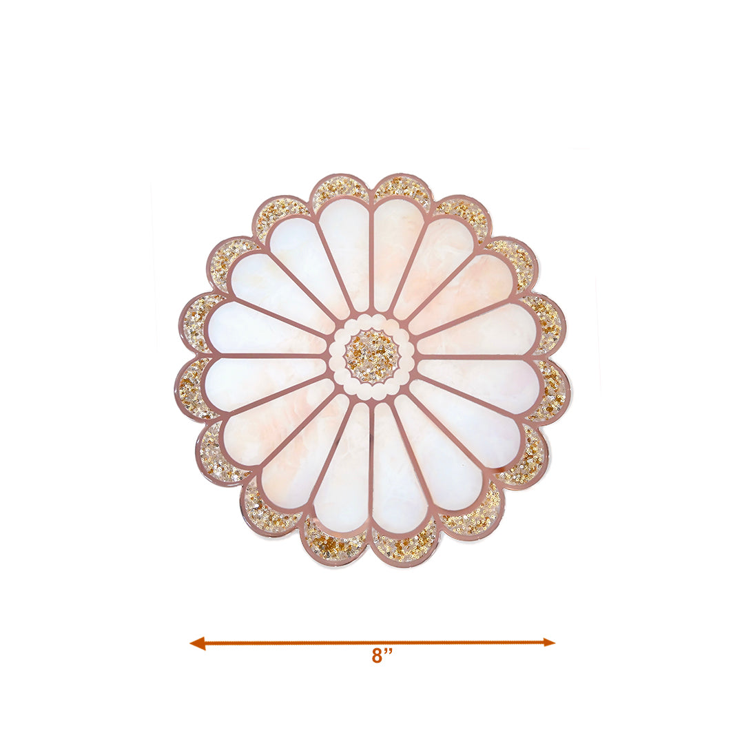 Daisy Rose Gold: Round Placemat