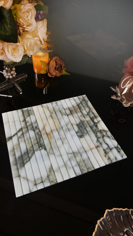 Fluted Marble Green: Flexi Placemat