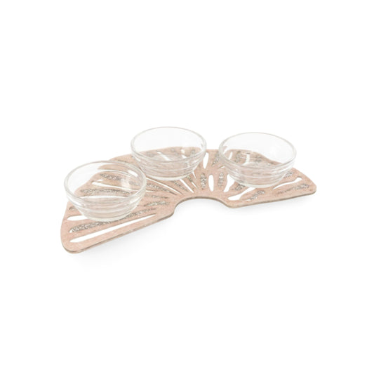 Lotus & Rosette Peach: Semi Circle Platter