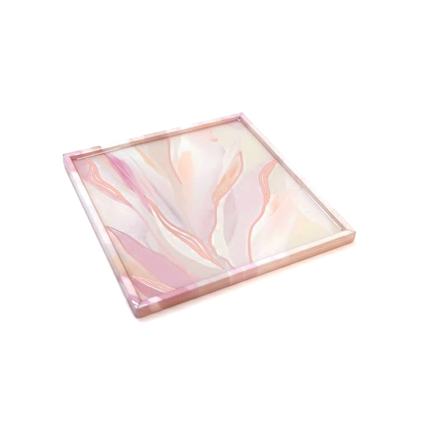 Pink Bloom: Platter Tray