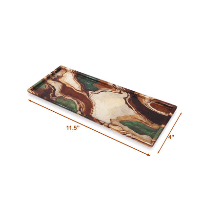 Earth Marble: Rectangular Platter