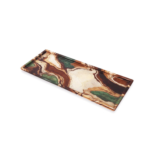 Earth Marble: Rectangular Platter