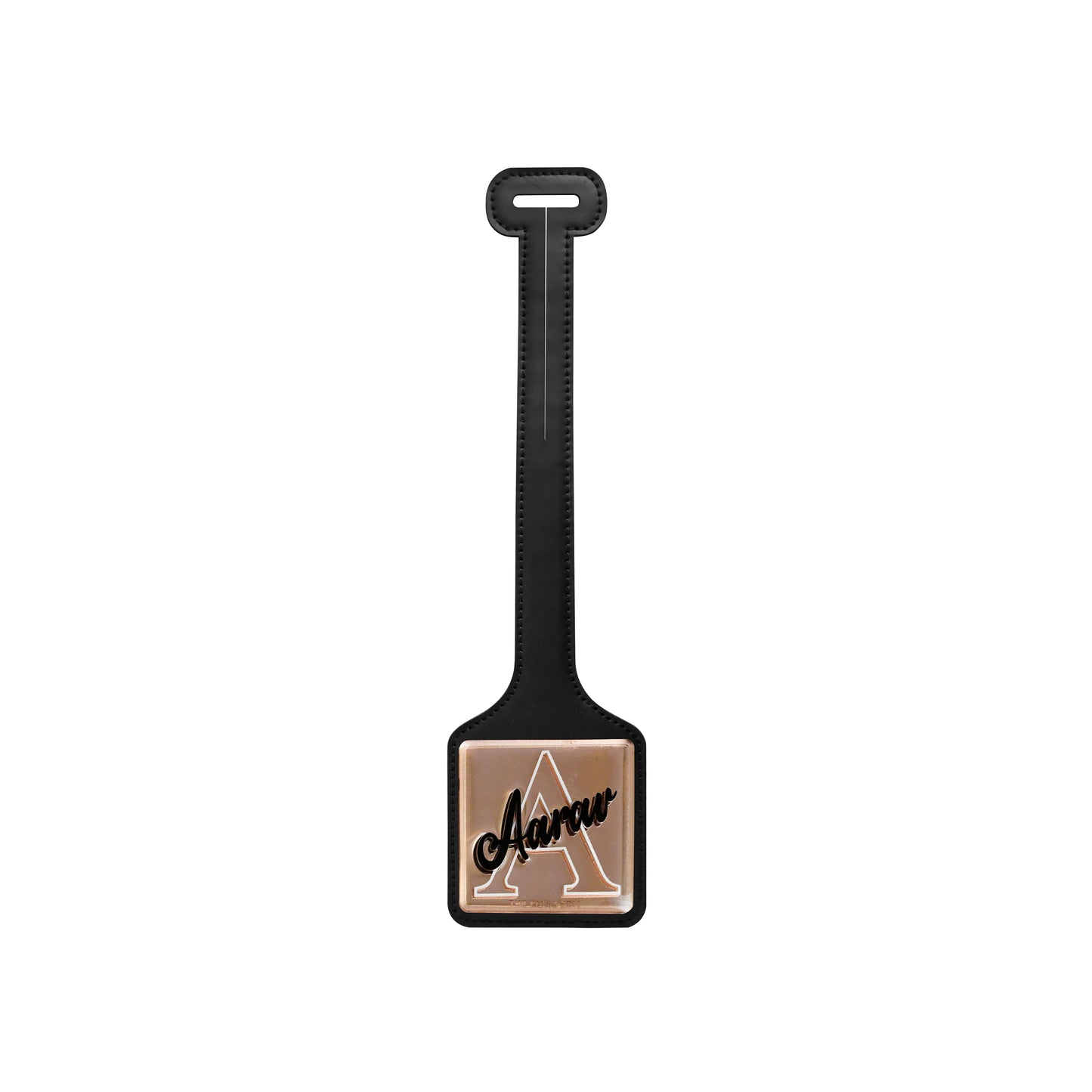 Rosegold Black PU Luggage Tag (Set of 2)