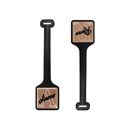Rosegold Black PU Luggage Tag (Set of 2)