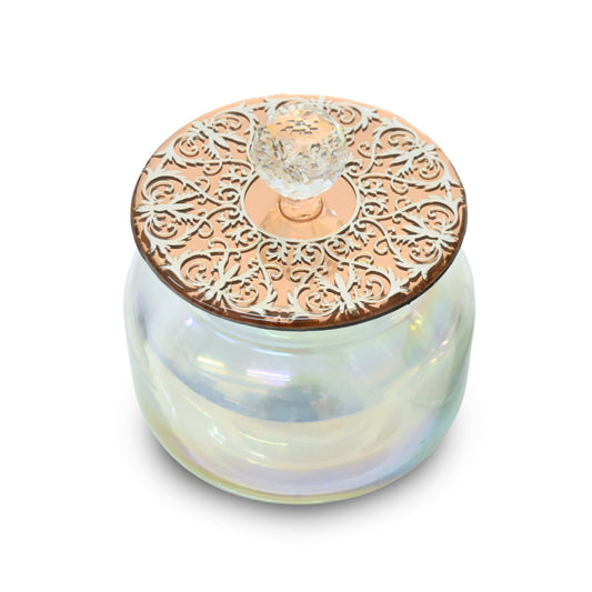 Royal Rosegold With Silver: Jar With Lid