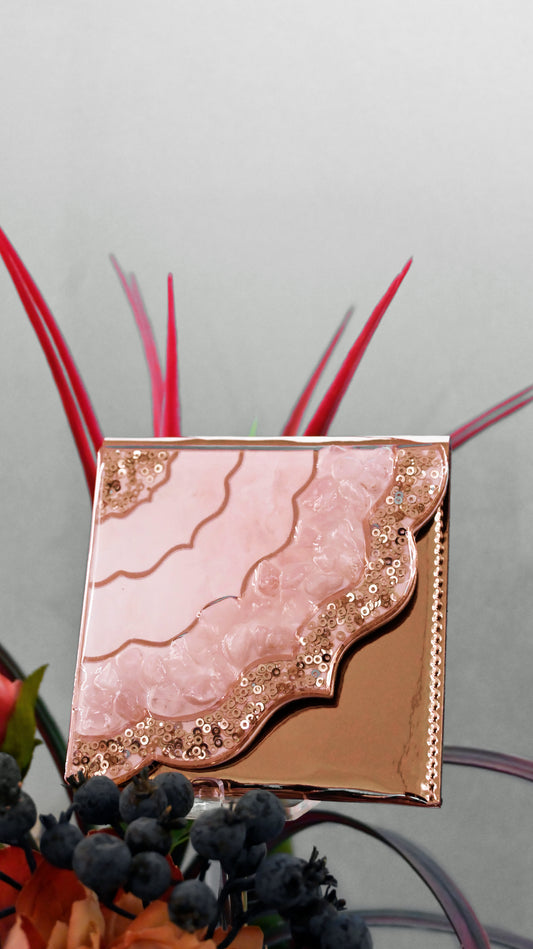 Rose Gold Rose Stones: Small Clutch