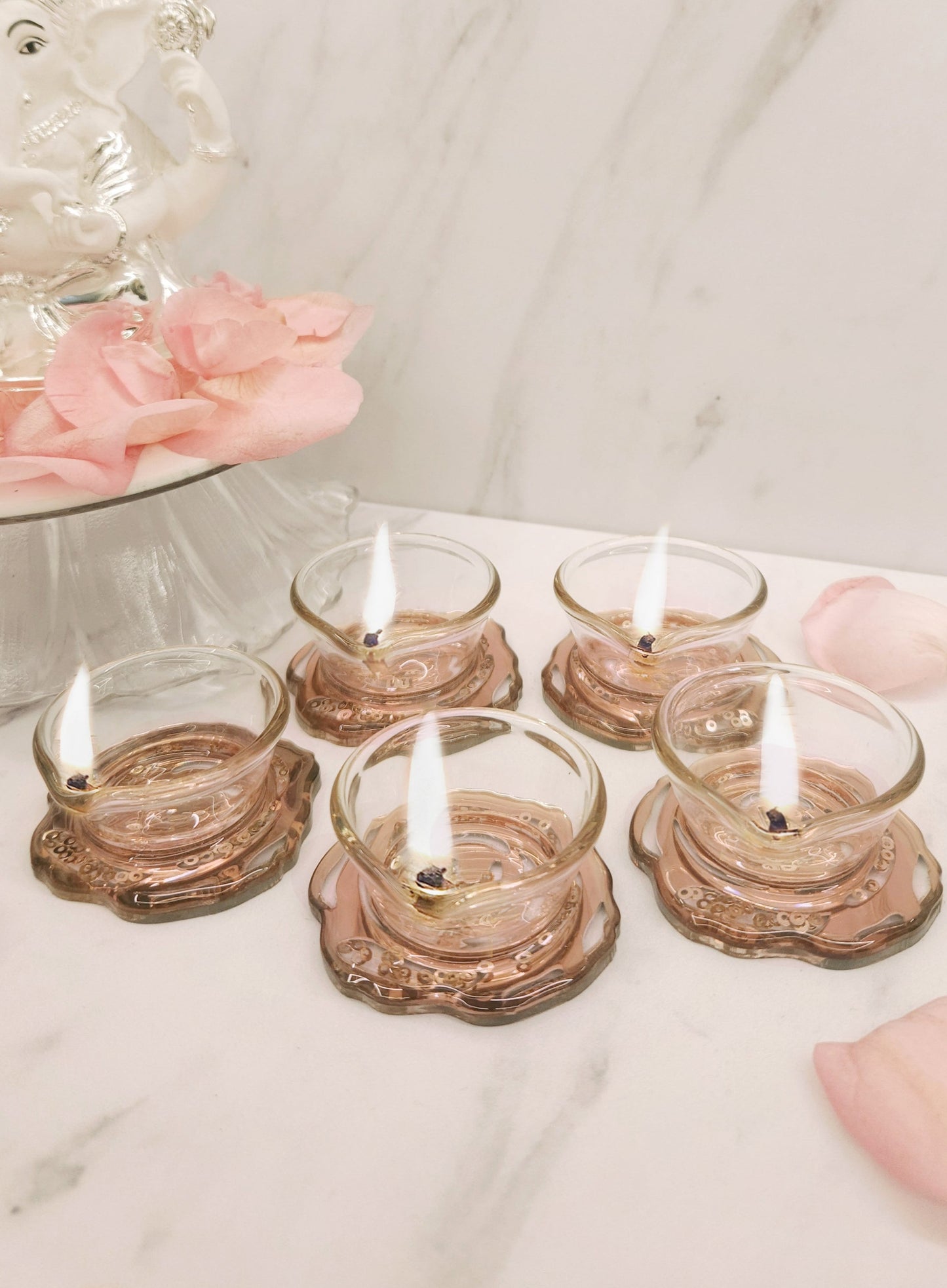 Rosette Rose Gold: Diyas (Set Of 5)