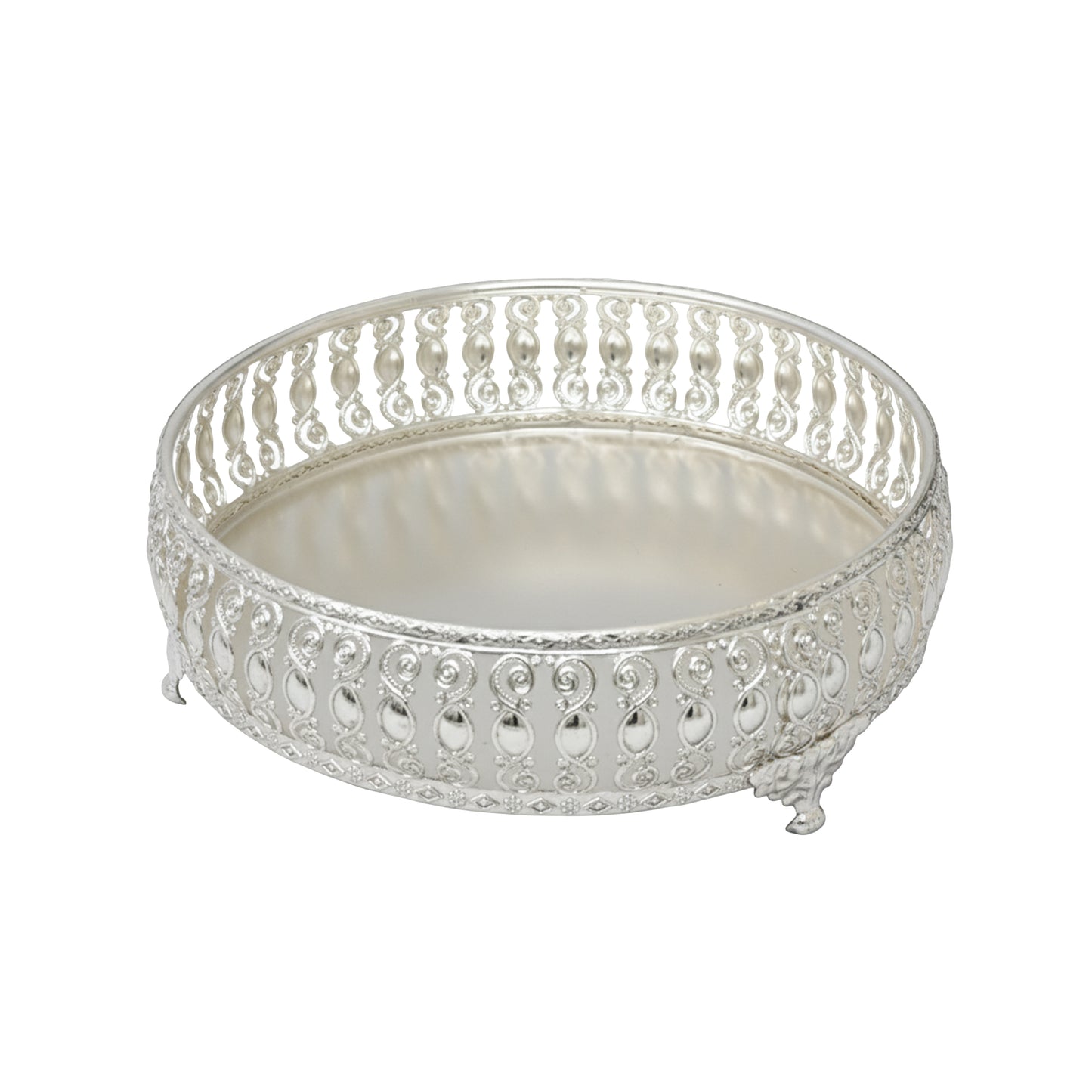 Rose Gold Rose Stones: Large Round Serving Lid with Tray