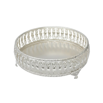 Rose Gold Rose Stones: Large Round Serving Lid with Tray