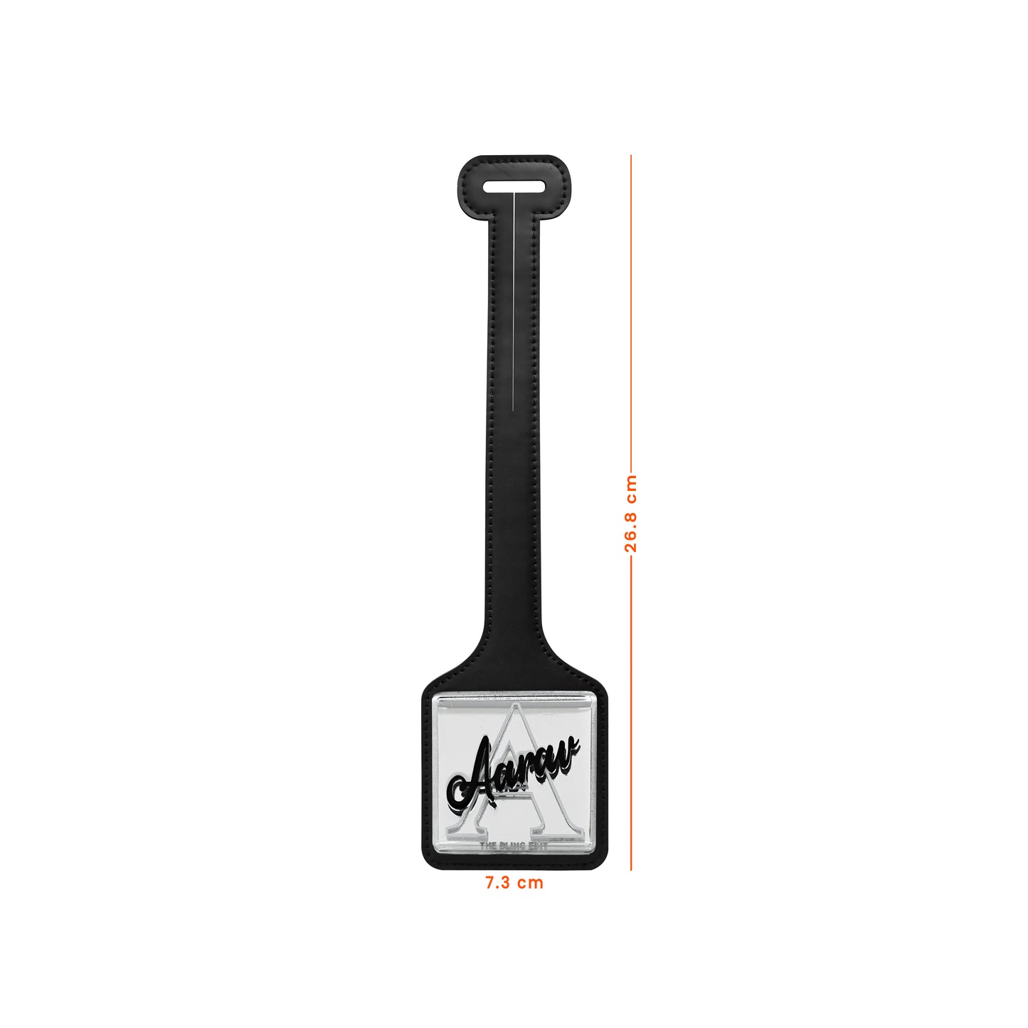 Silver Black PU Luggage Tag (Set of 2)