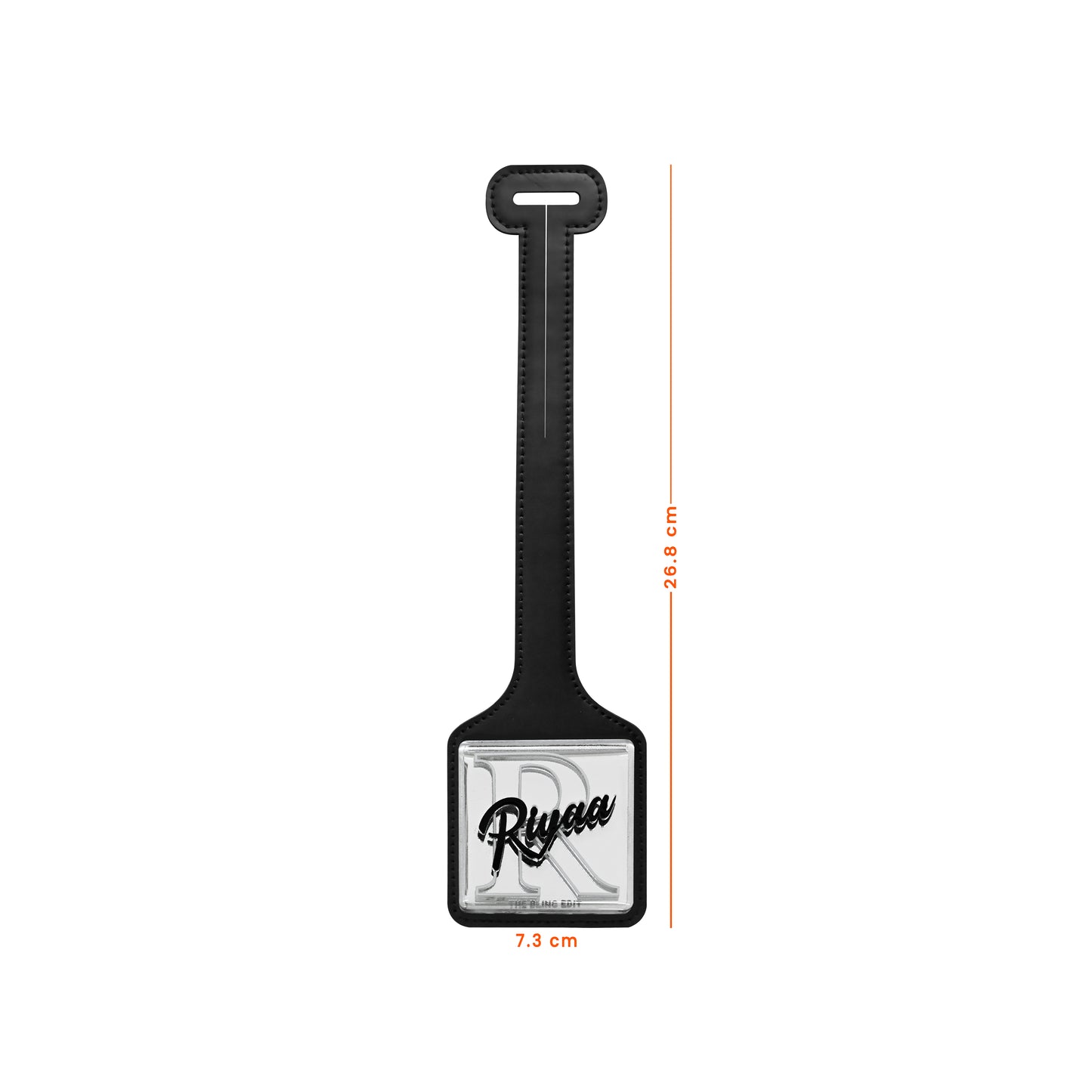 Silver Black PU Luggage Tag (Set of 2)