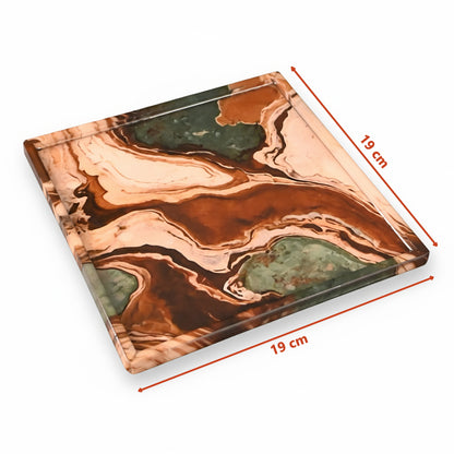Earth Marble: Small Platter Tray