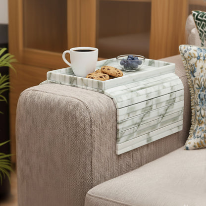 Fluted Marble Green: Sofa Tray