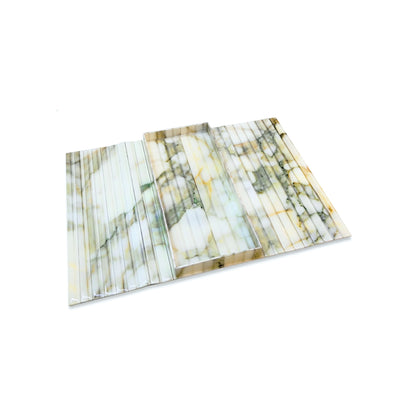 Fluted Marble Green: Sofa Tray