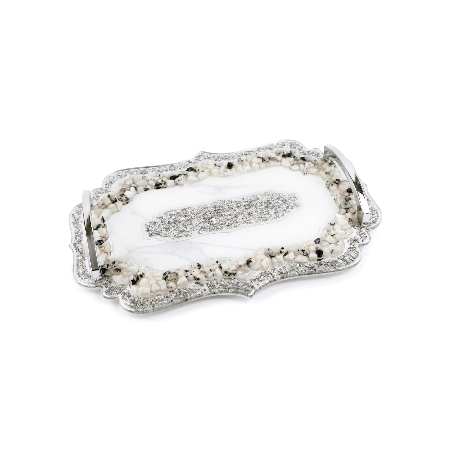 Rose Stones White: Tray