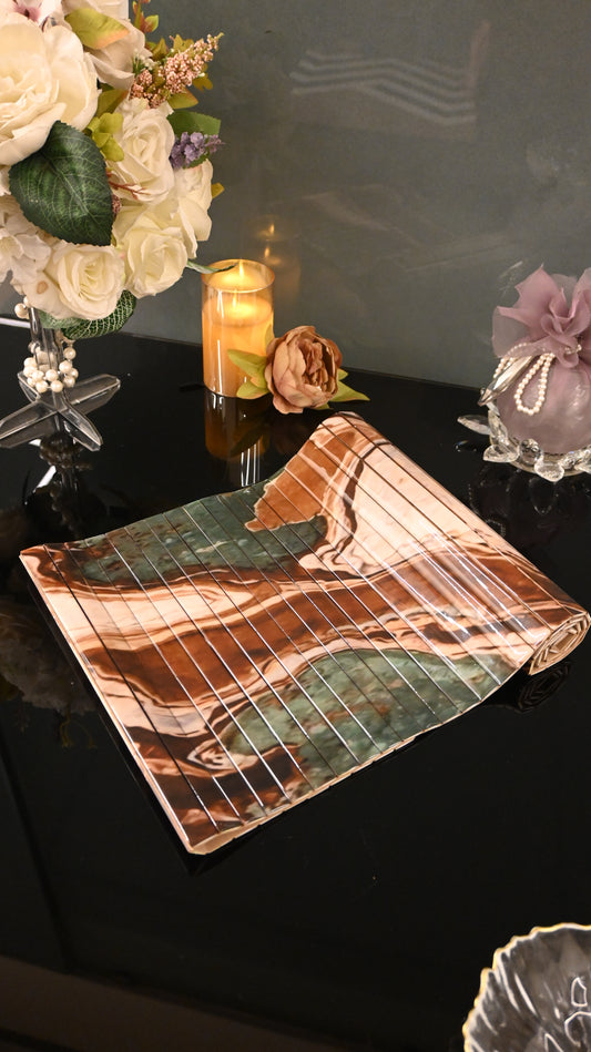 Earth Marble: Flexi Table Runner