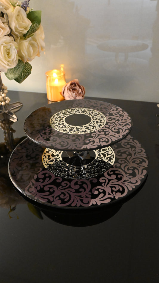 Black Imperial: 2 Layer Cake Stand