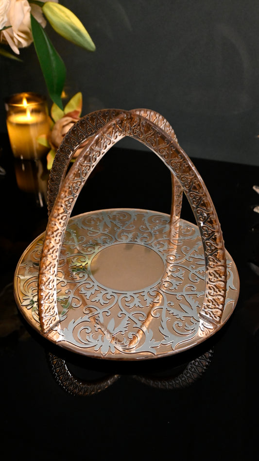 Rose Gold Silver Royal: Criss Cross Platter