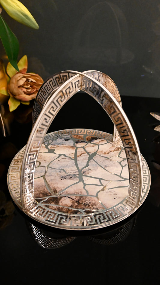 Broken Tree Blue: Criss Cross Platter