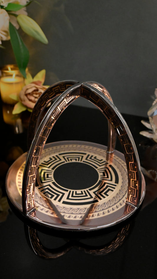 Metallic Rose Gold: Criss-Cross Serving Platter