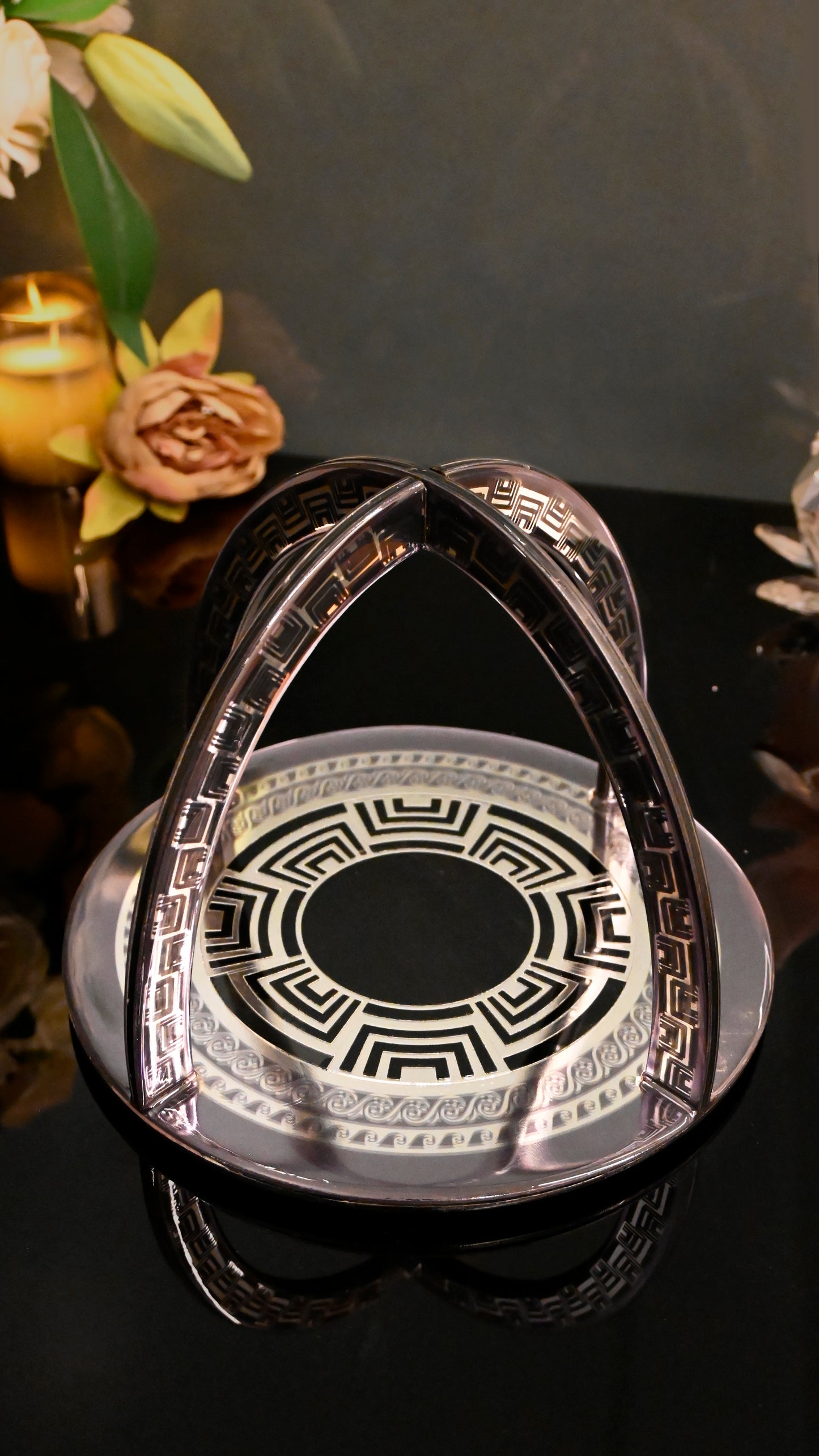 Metallic Silver: Criss-Cross Serving Platter