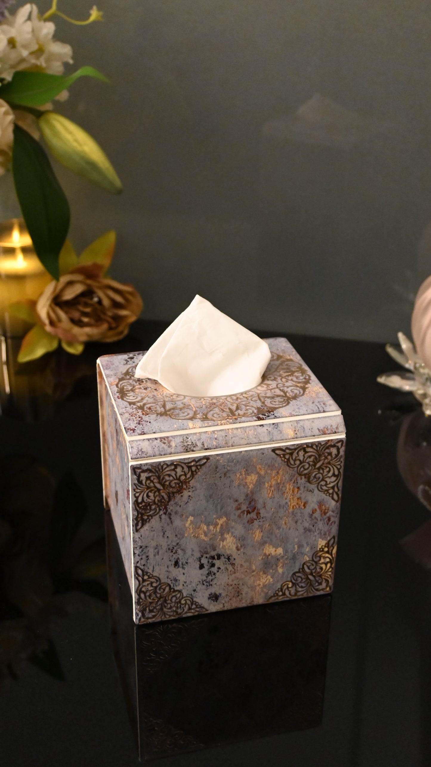 Royal Blue: Square Tissue box