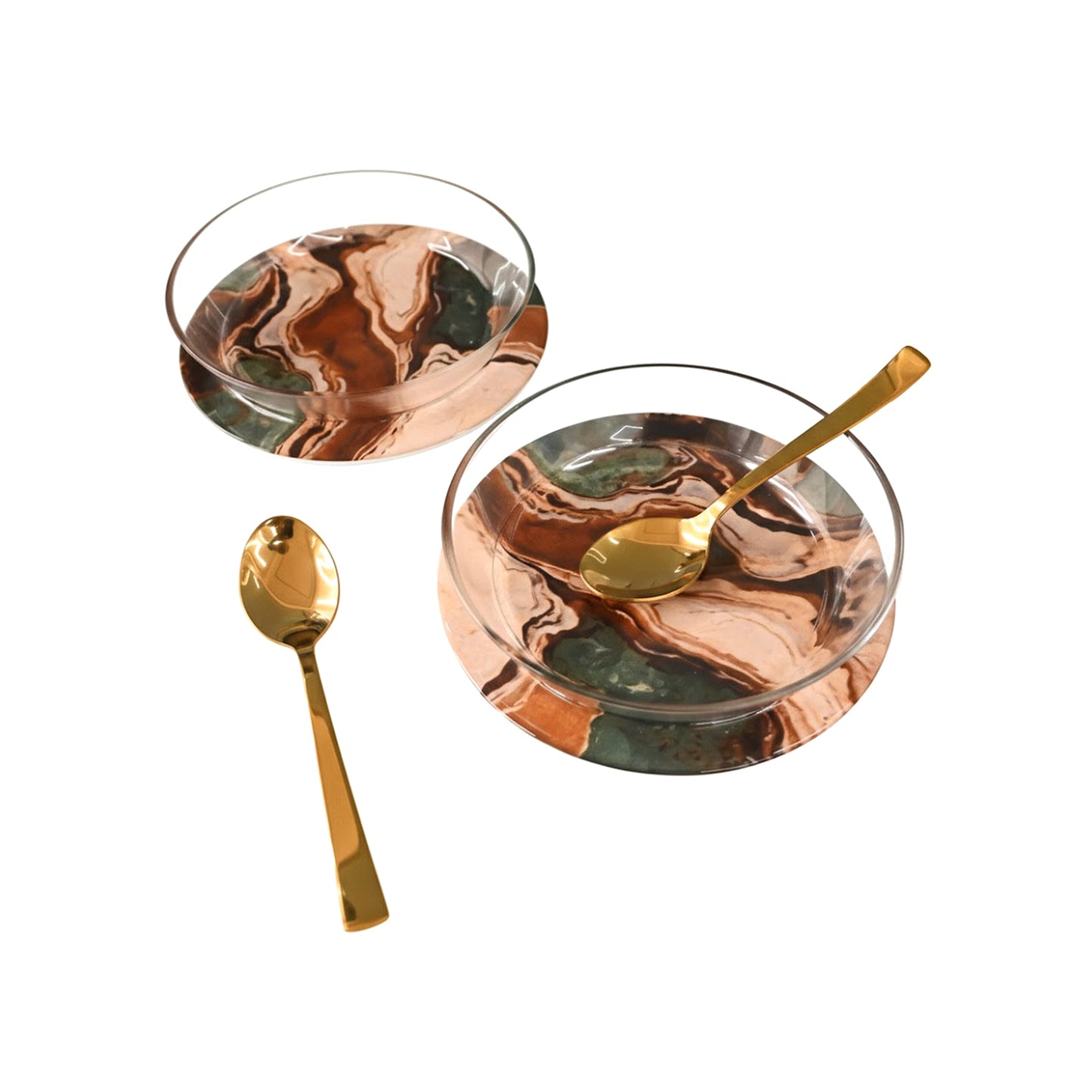 Earth Marble: Dessert Bowl (Set of 2)