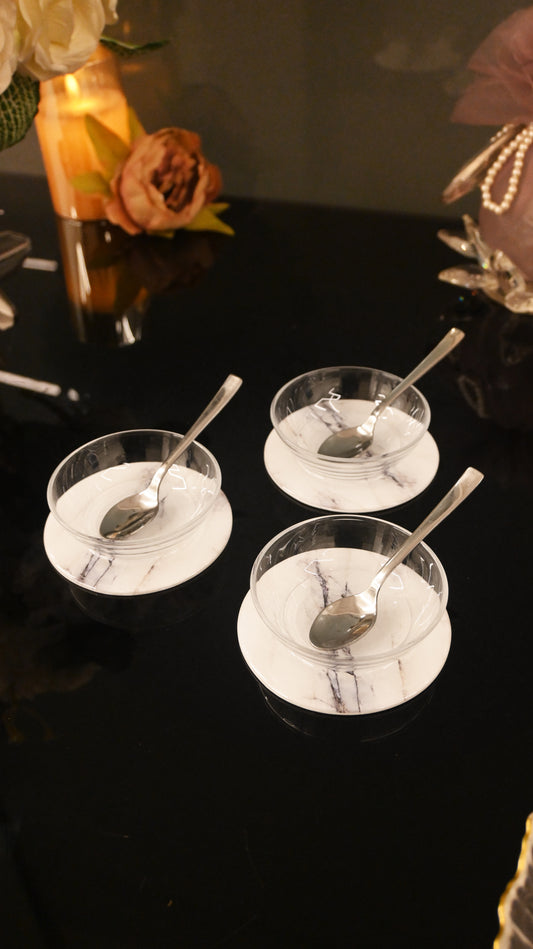 Italian Marble: Dip Bowls (Set of 3)