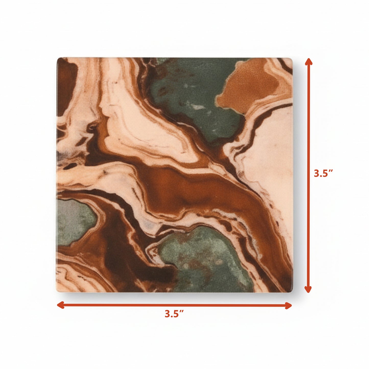 Earth Marble: Square Coasters (Set of 4)