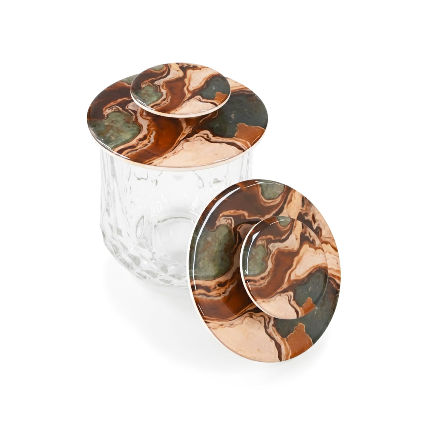 Earth Marble: Lids (Set Of 2)