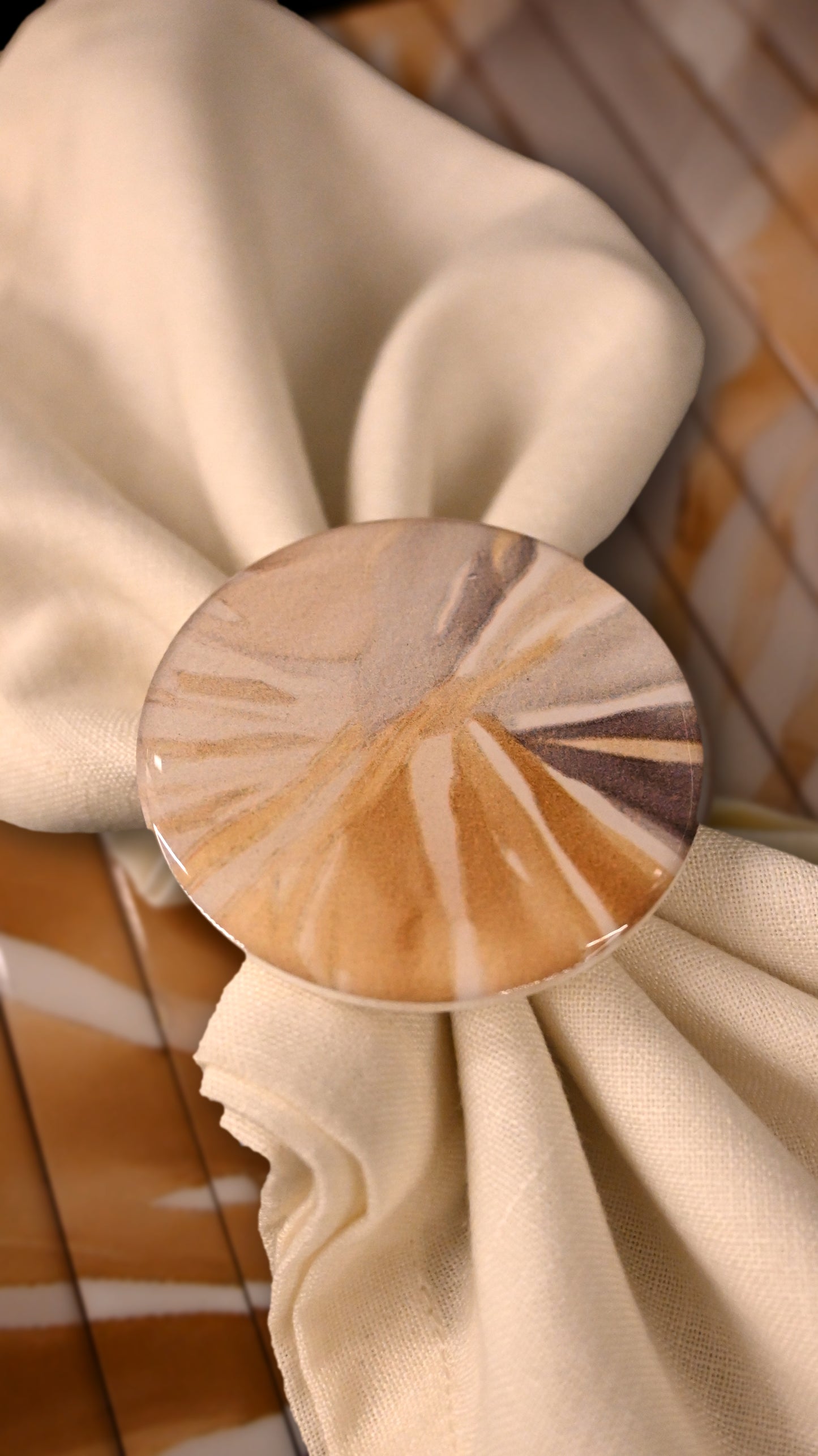 Golden Bloom: Napkin Ring (Set Of 4)