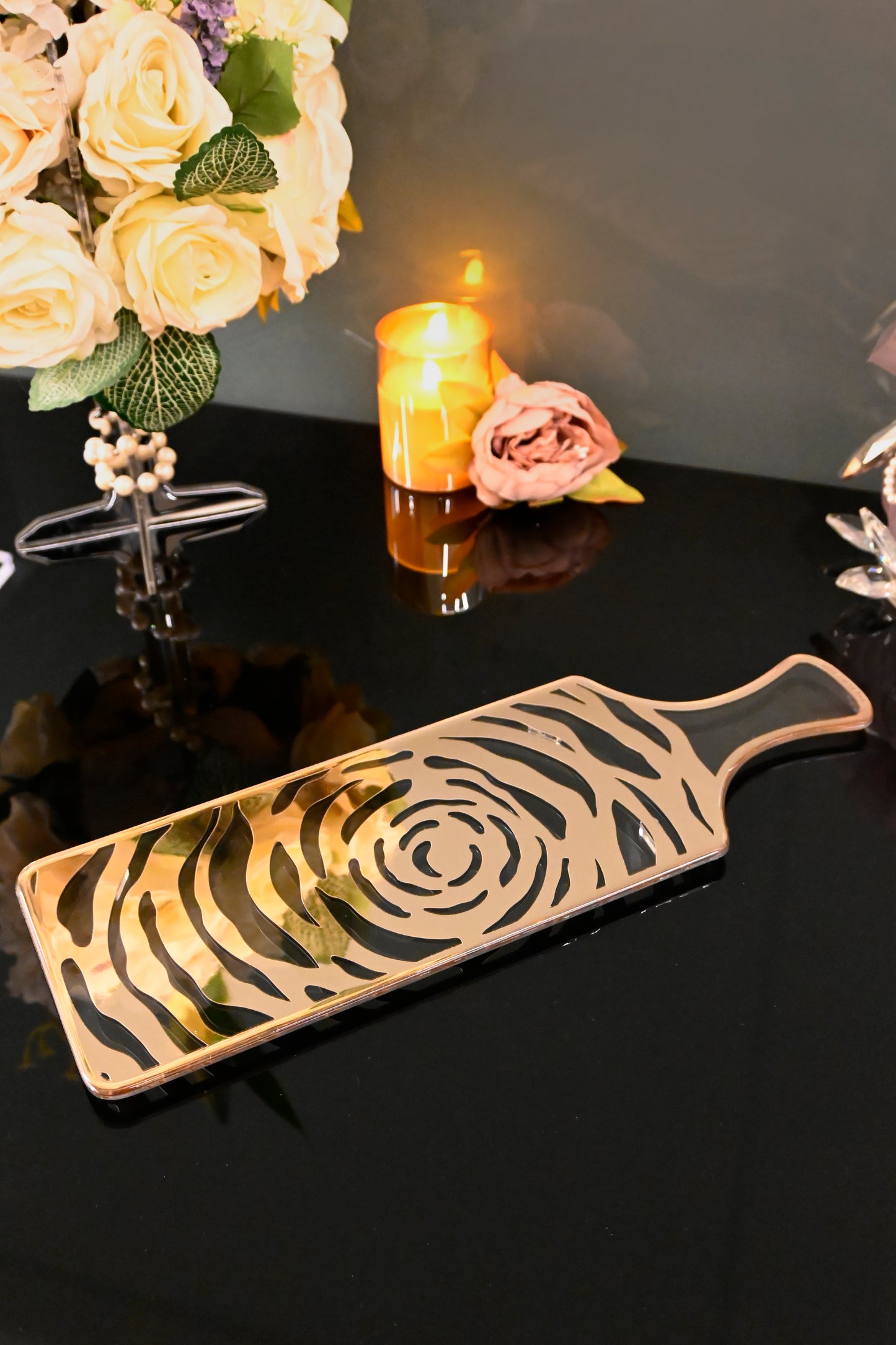 Rose Gold Rosette: Bat Platter