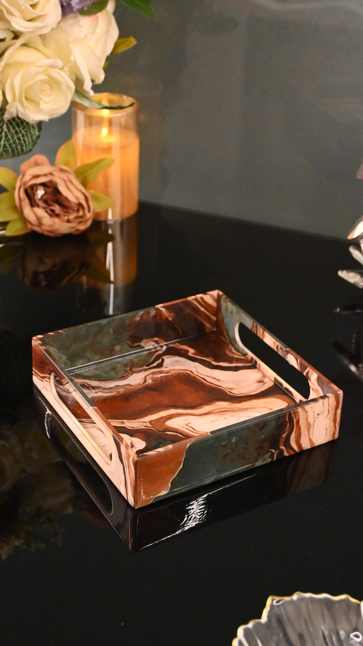 Earth Marble: Small Wall Tray