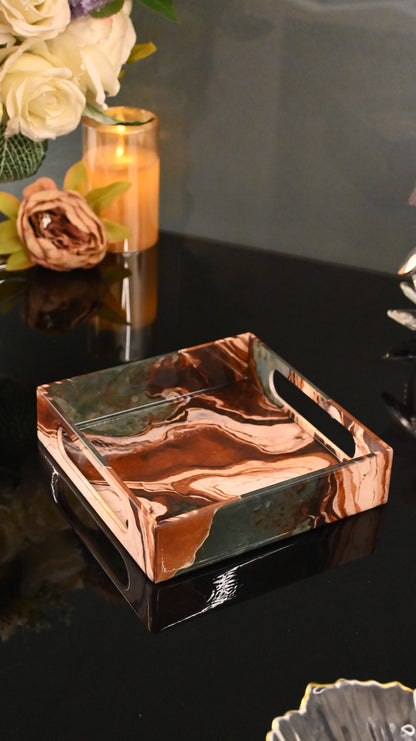 Earth Marble: Small Wall Tray