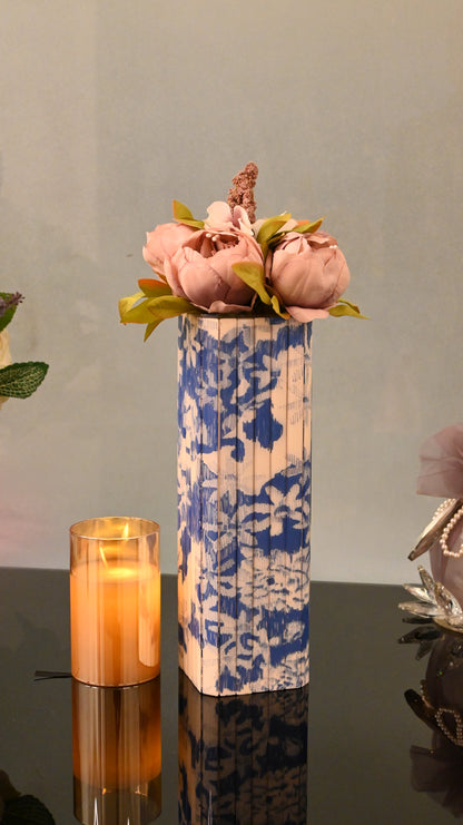 Floral Blue: Flexi Long Vase